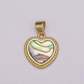 14K Gold Filled Abalone Heart Pendant, Unique One of a kind Abalone Shell Pendant, Heart Shaped Pendant, Heart Pendant for Jewelry Making N-484