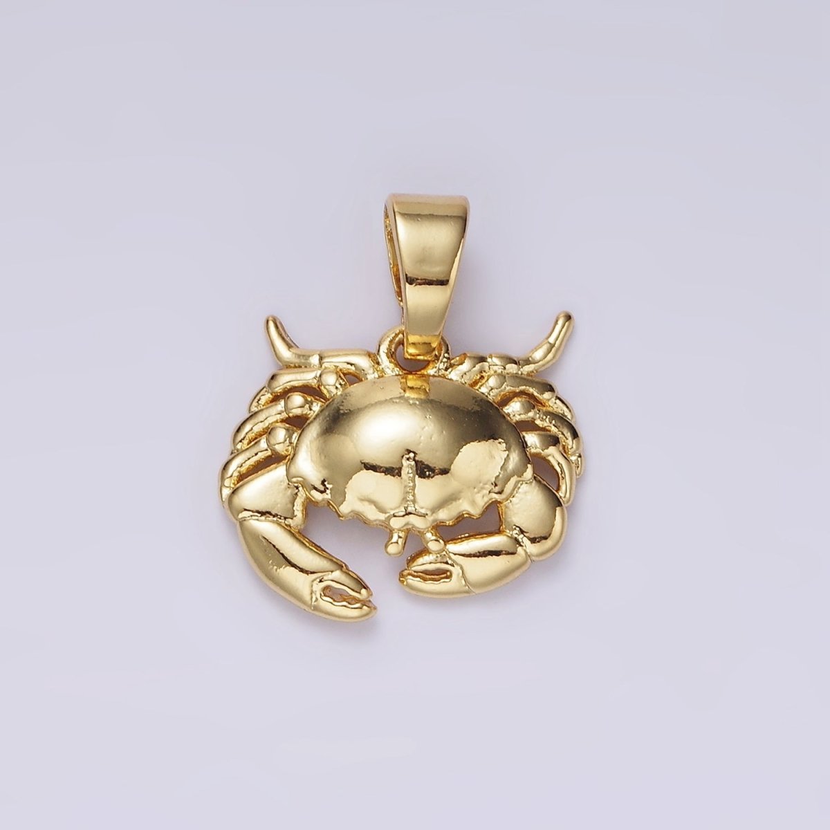 14K Gold Filled Crab Crustacean Beach Animal Pendant | AH042