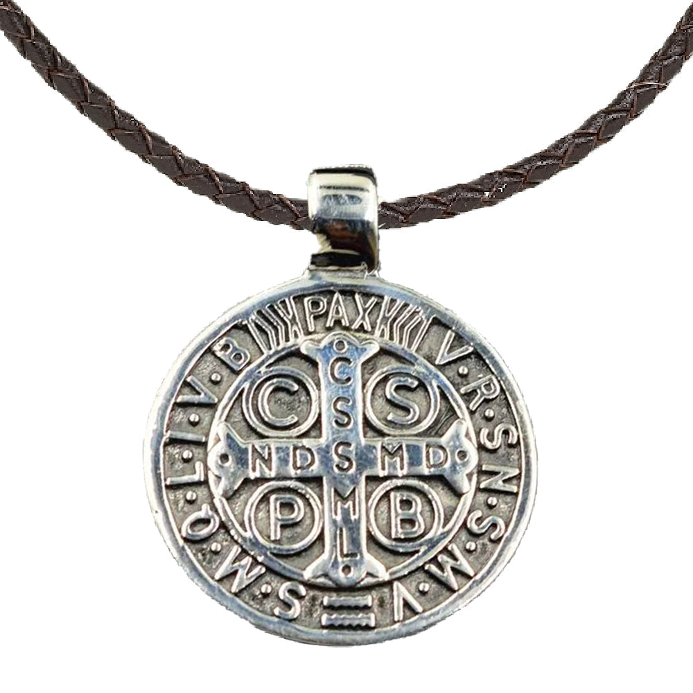 Stainless Steel St. Benedict Medal - 32 mm