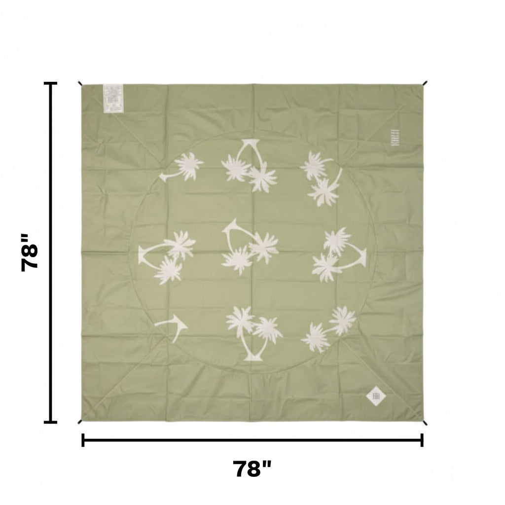 Baby Beach Splash Mat Green, 1 Piece, 78.74 x in Waterproof Polyester Portable Foldable