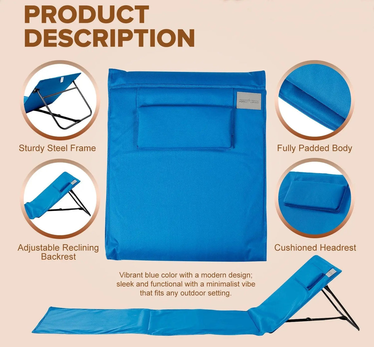 Portable Beach Mat - Foldable Travel Mat