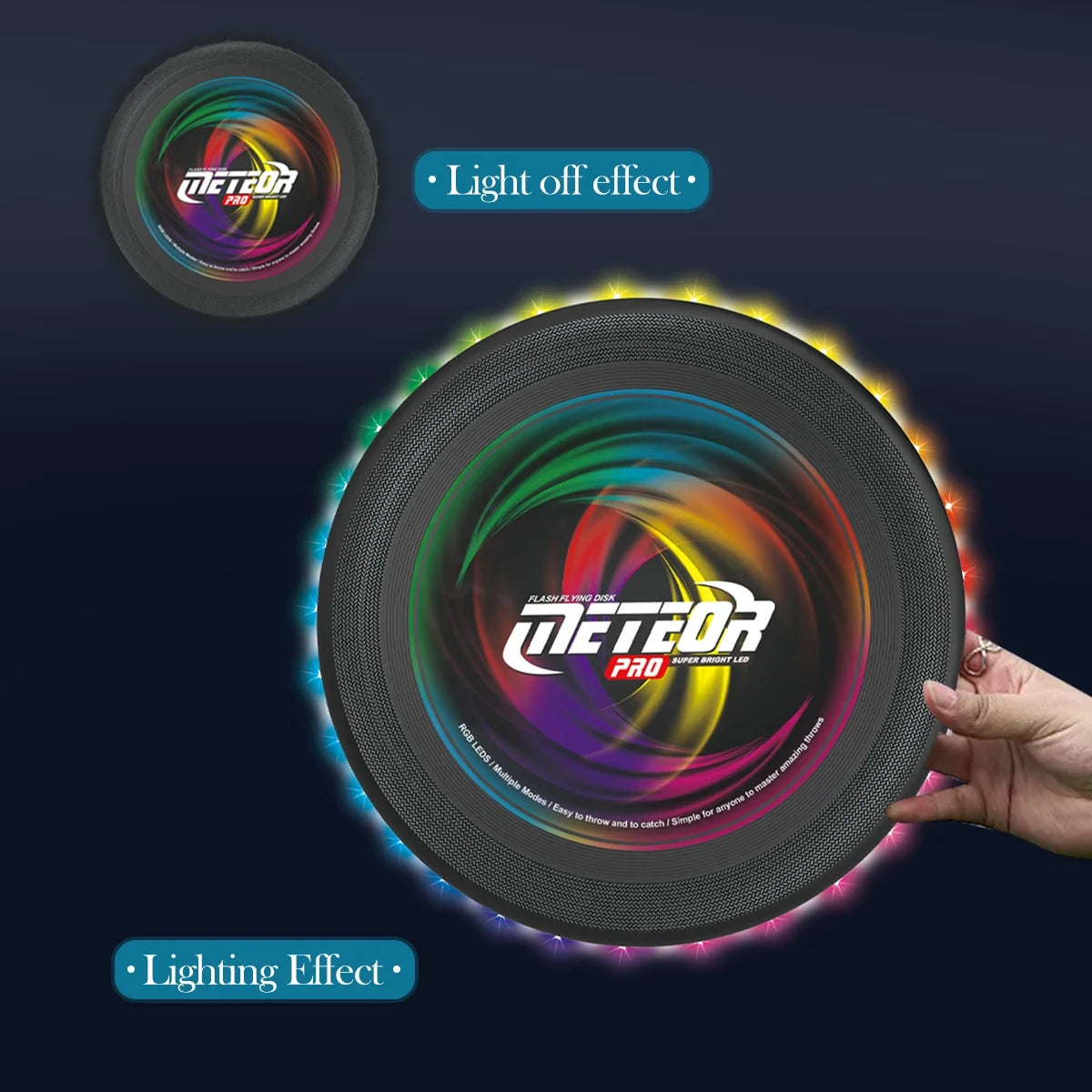 LED Flying Disc — Color-Changing Light-Up Frisbee for Night Play, Lightweight Outdoor Toy & Sport Disc for Kids & Adults