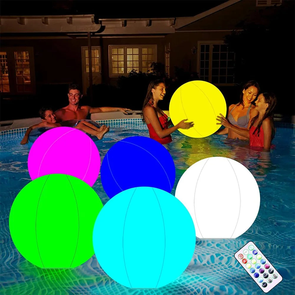 Large Inflatable LED Balloon for Beach and Pool Party Floating Toy