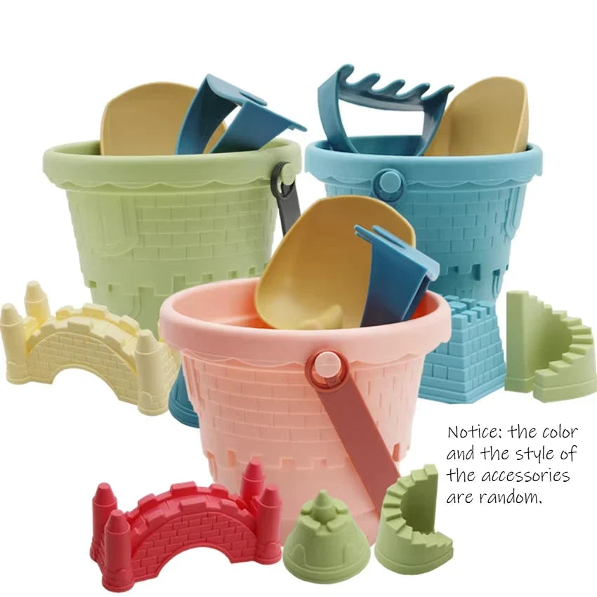 Children’s Castle Sand Digging Set with Sand Scoop for Outdoor Educational Beach Play