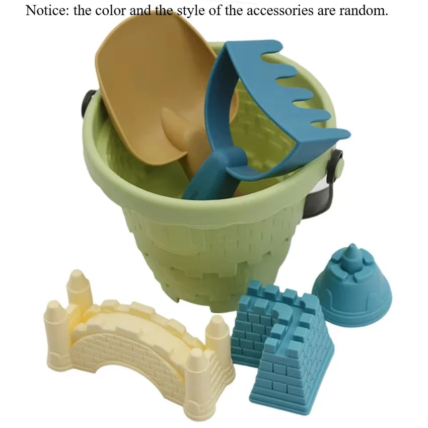 Children’s Castle Sand Digging Set with Sand Scoop for Outdoor Educational Beach Play
