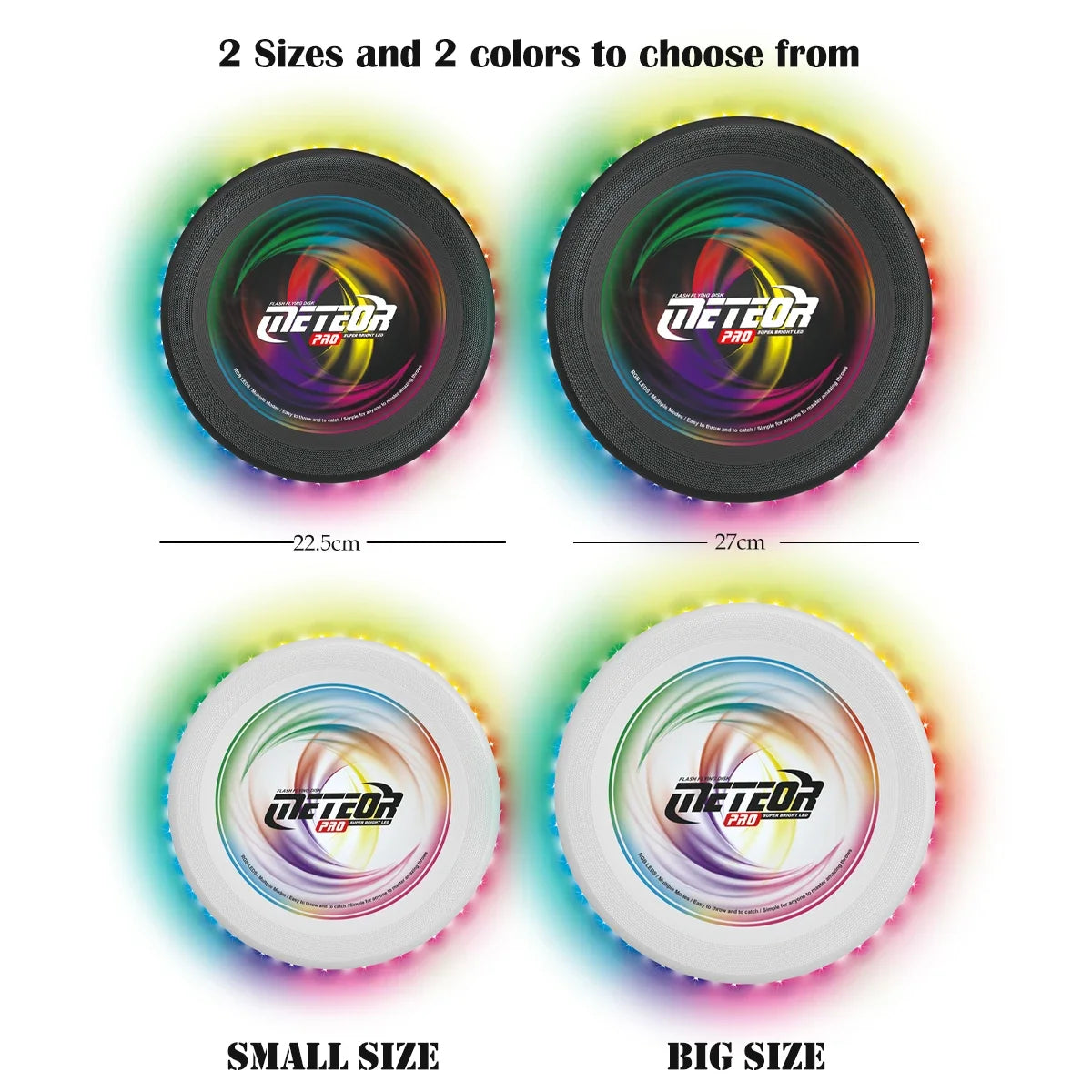 LED Flying Disc — Color-Changing Light-Up Frisbee for Night Play, Lightweight Outdoor Toy & Sport Disc for Kids & Adults