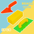 3Pcs Snow & Beach Sand Castle Brick Molds — Outdoor Build Toy For Kids