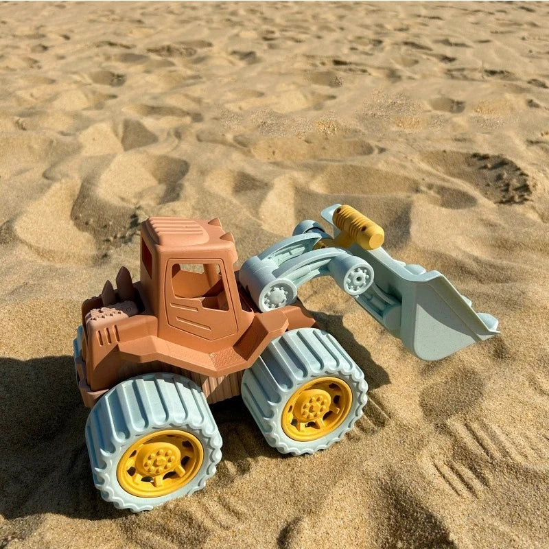 Children’s Straw Beach Bucket Toy Set with Sand Digging Tools for Outdoor Play and Watering