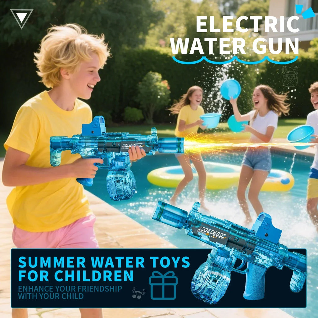 Electric Automatic Water Gun with Lights & Rechargeable Battery