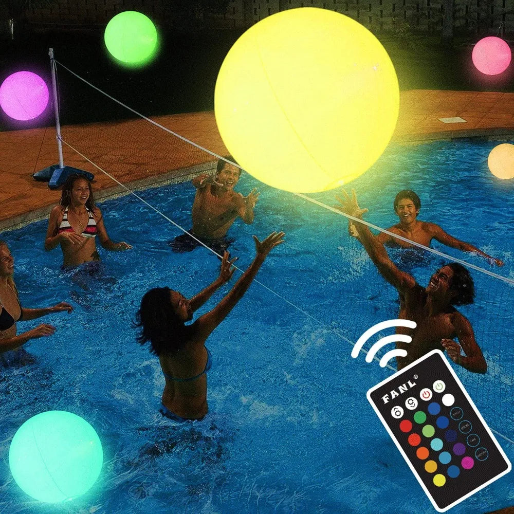 Large Inflatable LED Balloon for Beach and Pool Party Floating Toy