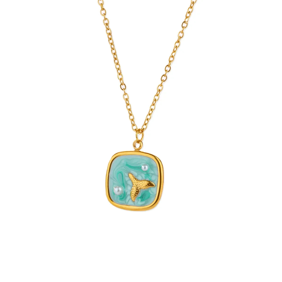 Starfish Shell Conch Pendant Necklaces For Women Gold Color Stainless Steel Chain Choker Trendy Summer Beach Party Jewelry Gift
