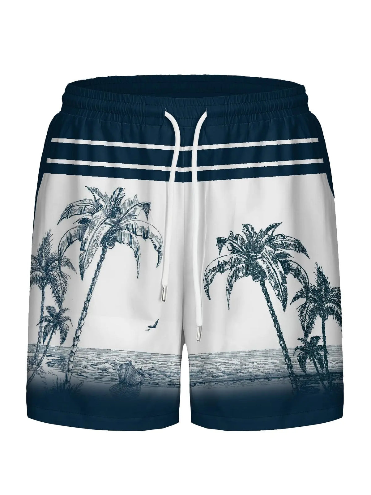 Men's Swim Trunks 3D Palm Tree Print Beach Shorts Quick Dry Outdoor Leisure Sports Shorts Swimwear Fashion Men's Shorts