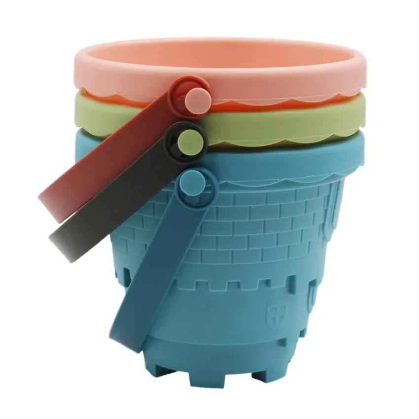 Children’s Castle Sand Digging Set with Sand Scoop for Outdoor Educational Beach Play