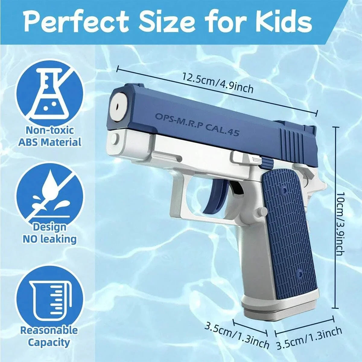 M1911 Water Gun Toy Pistol Squirt Blaster for Kids and Adults