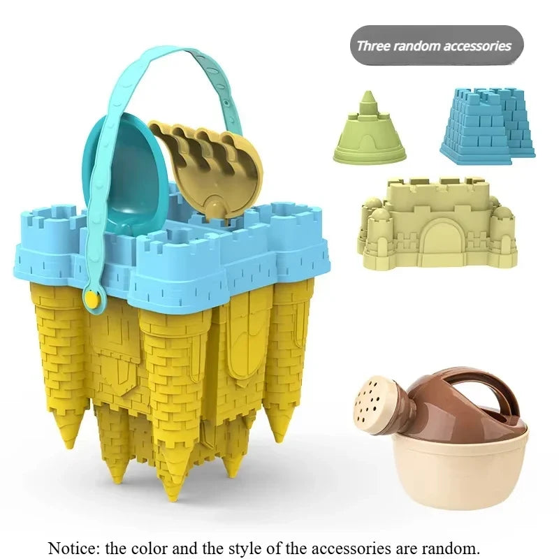 Beach Castle Bucket Sand Play Set With Scoop — Summer Sand Toy For Kids