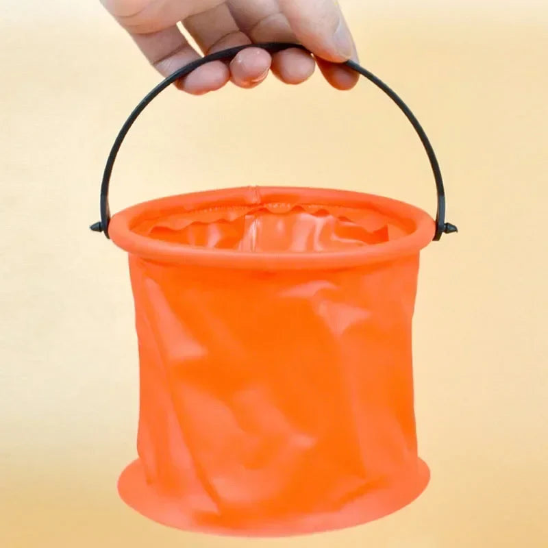 Folding Collapsible Beach Sand Play Bucket Toy for Outdoor Gardening and Pool Fun
