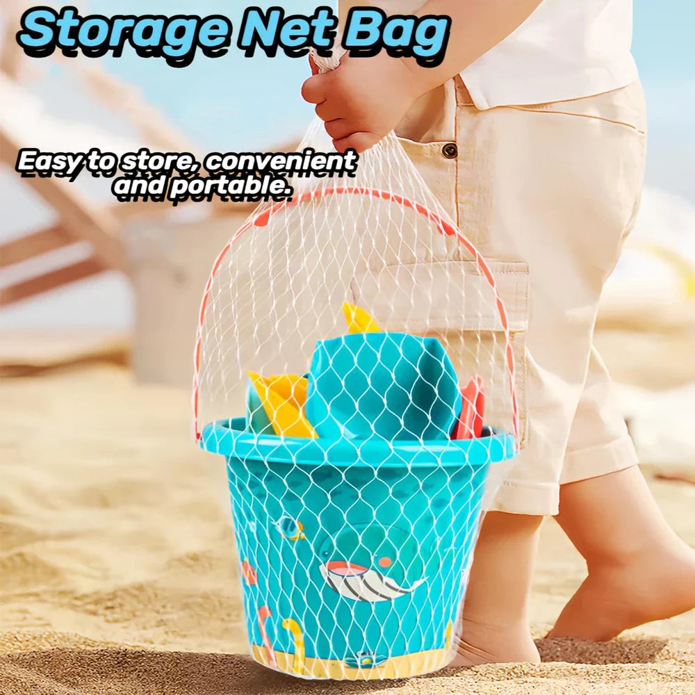 18Pcs Beach Sand Toy Set — Durable Plastic Summer Pool & Outdoor Sand Play Tools For Kids