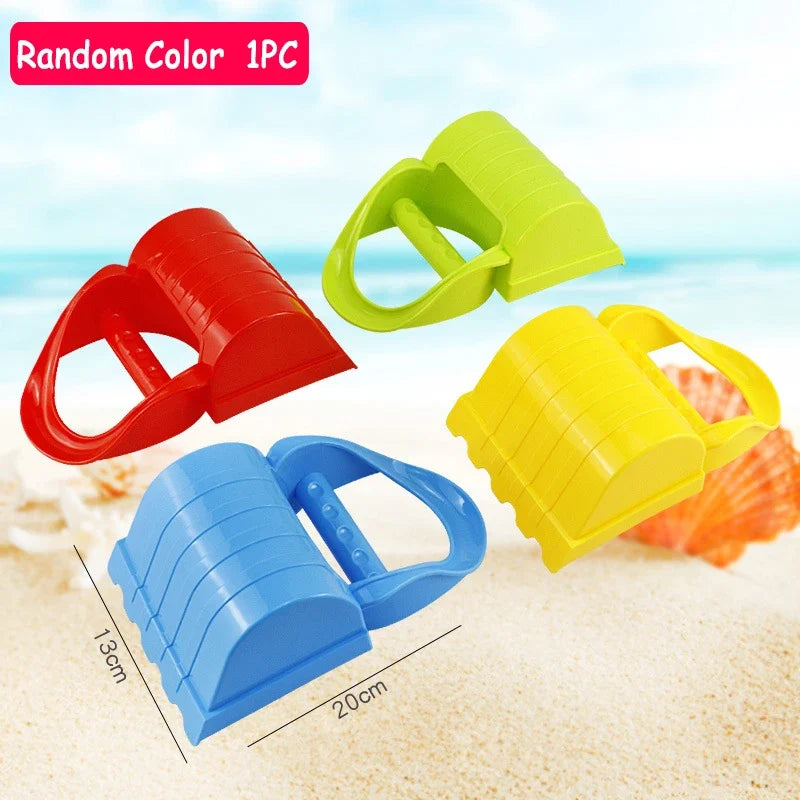 Kids Sandbox Mold Set With Shovel & Castle Brick Walls — Outdoor Beach Sand Play Toy