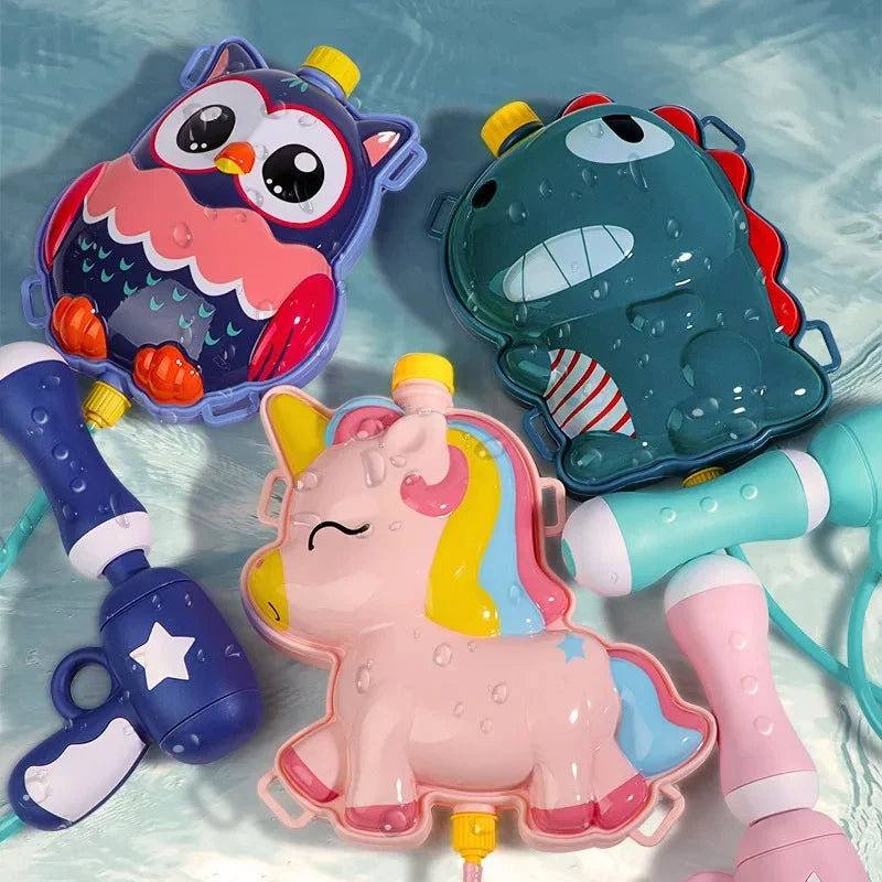 2000ML Kids Cartoon Backpack Water Gun for Summer Outdoor Play