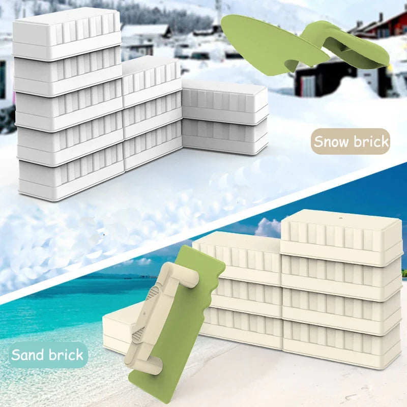 Children’s Beach Toy Set With Shovel & Castle Brick Wall Molds — Outdoor Sand & Water Play Tools