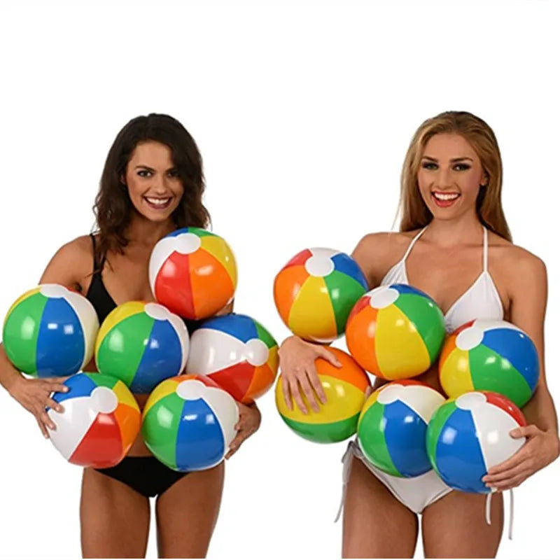 6-Style Kids Inflatable Beach Ball Water Toys for Swimming Pool and Outdoor Summer Fun