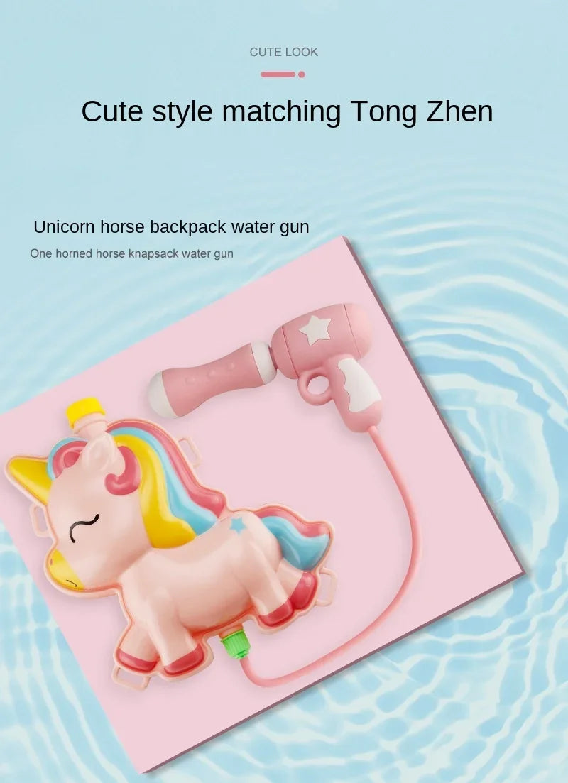 2000ML Kids Cartoon Backpack Water Gun for Summer Outdoor Play