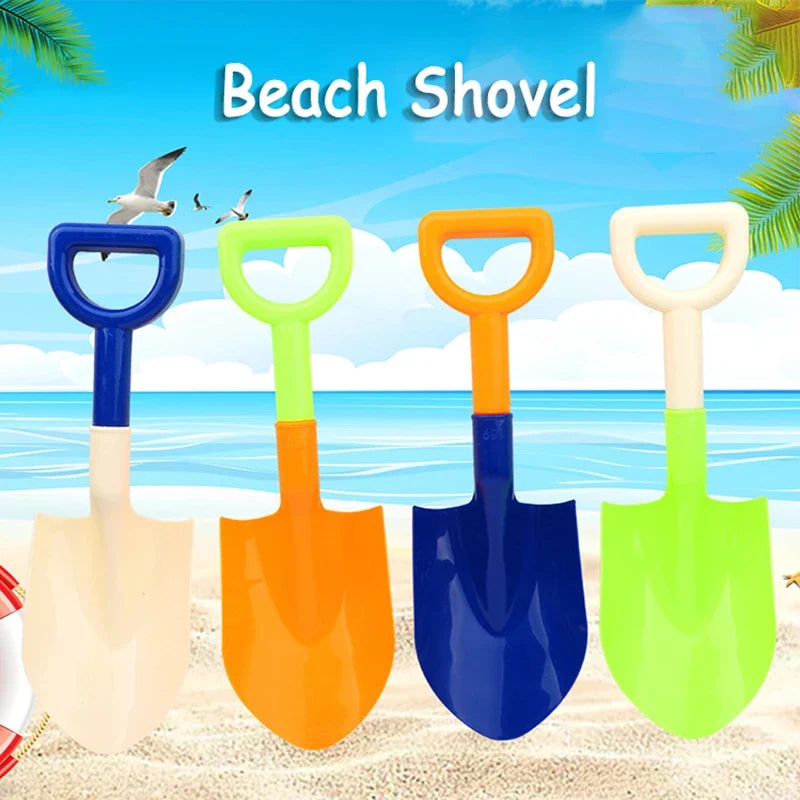 Kids Sandbox Mold Set With Shovel & Castle Brick Walls — Outdoor Beach Sand Play Toy