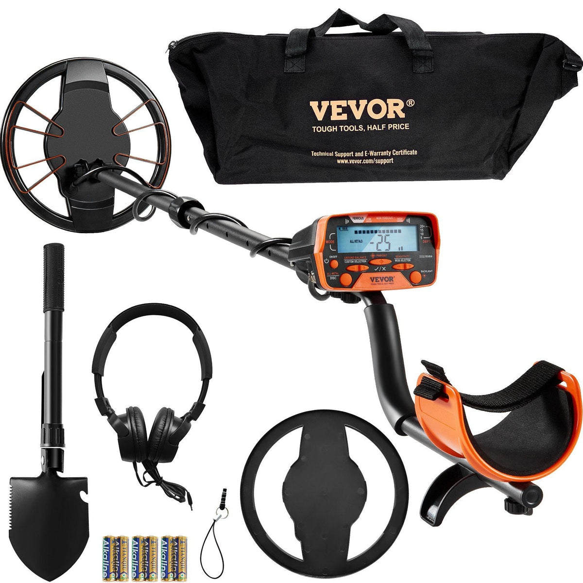 Metal Detector for Adults & Kids, 10 Inch Waterproof Search Coil with LCD Display 7 Modes, Adjustable 41''-52'' Aluminum Stem, DSP Chip Higher Accuracy Gold Detector 10'' Detection Depth