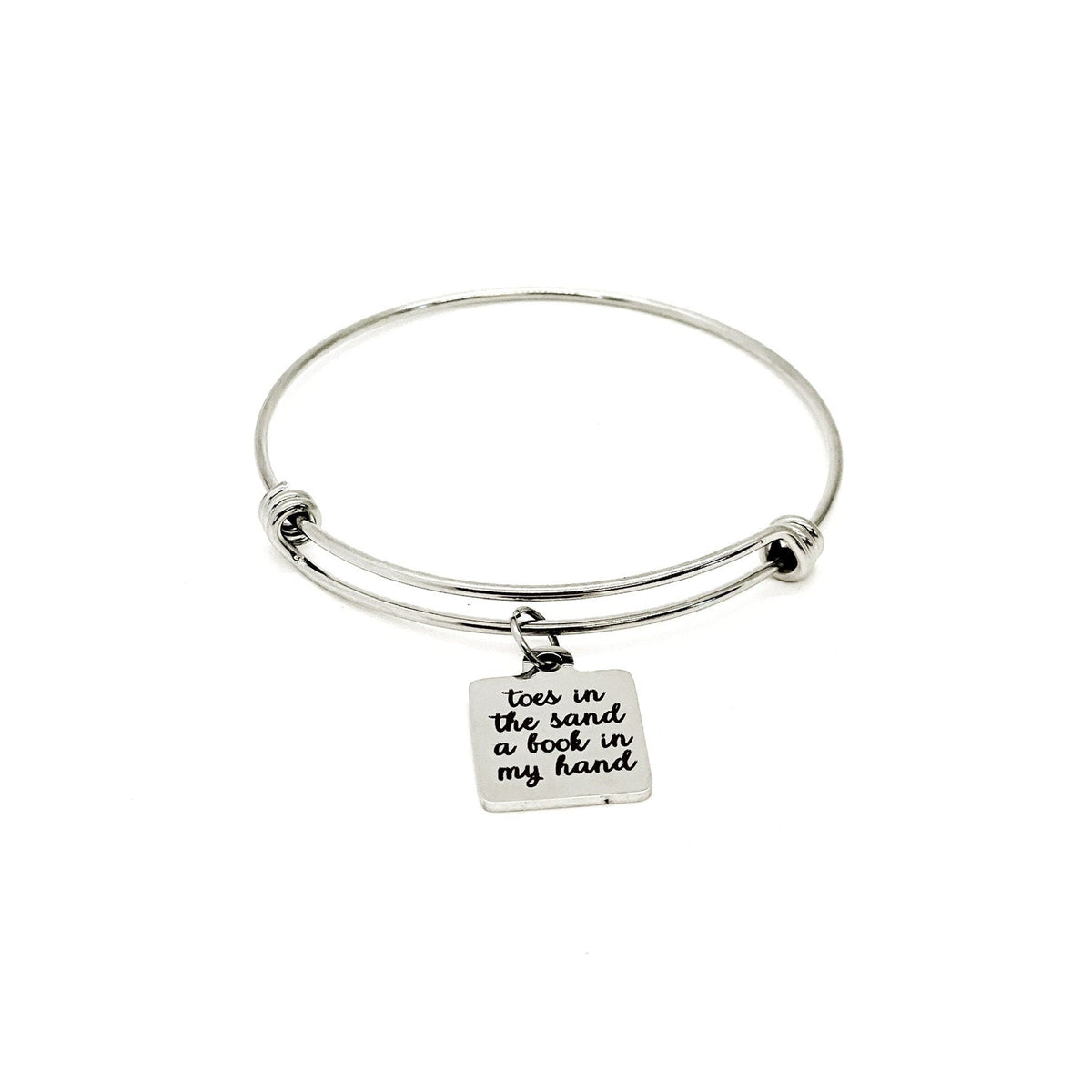 Beach Jewelry, Toes In The Sand Book In My Hand Charm Bracelet, Girls Trips Gifts, Weekend Getaway Gifts, Wife Gifts, Daughter Gifts