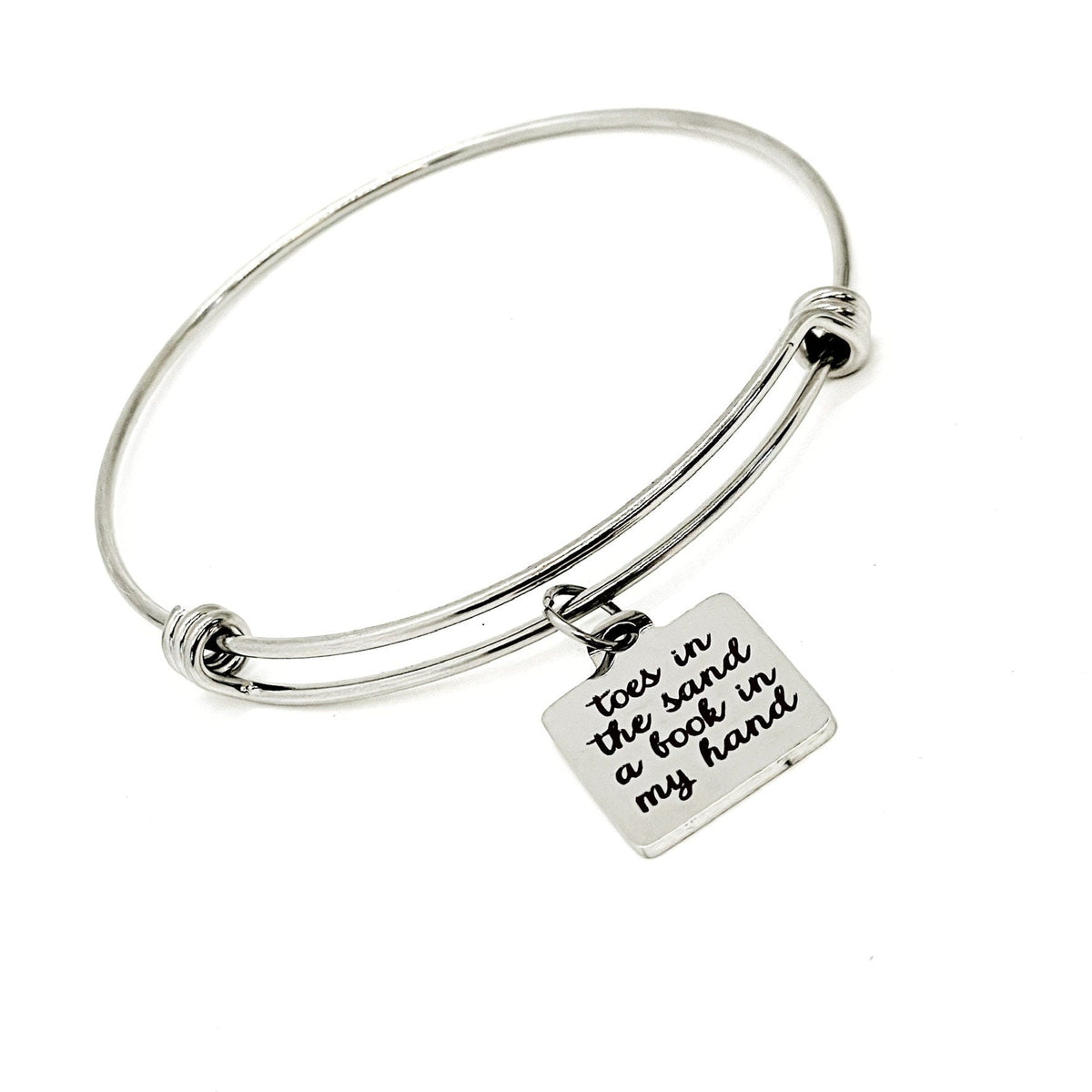 Beach Jewelry, Toes In The Sand Book In My Hand Charm Bracelet, Girls Trips Gifts, Weekend Getaway Gifts, Wife Gifts, Daughter Gifts