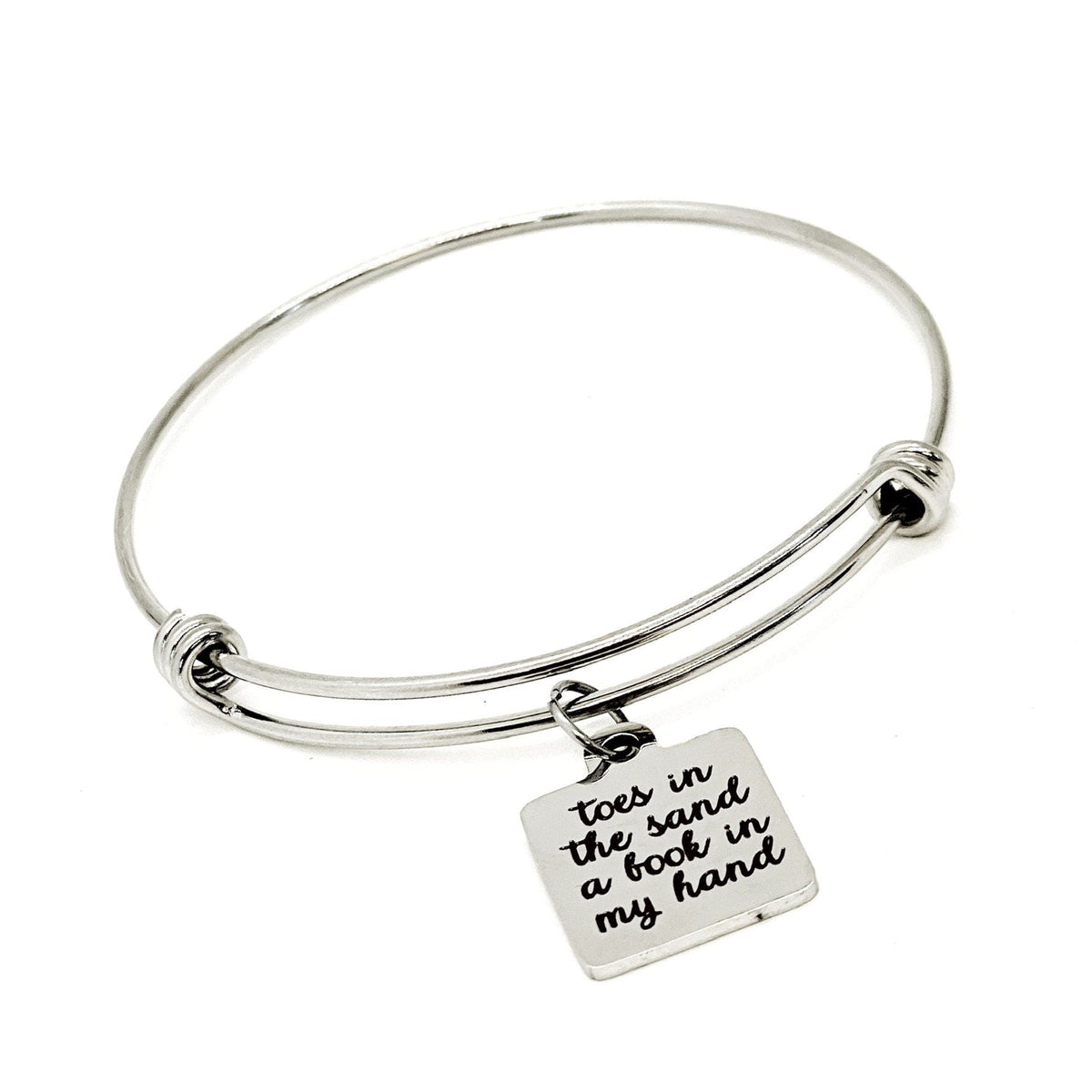 Beach Jewelry, Toes In The Sand Book In My Hand Charm Bracelet, Girls Trips Gifts, Weekend Getaway Gifts, Wife Gifts, Daughter Gifts